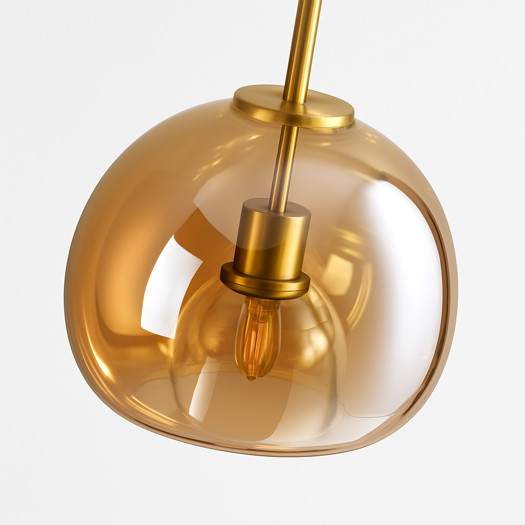 Plafoniera LED in vetro dal design moderno