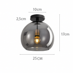 Plafoniera LED in vetro dal design moderno