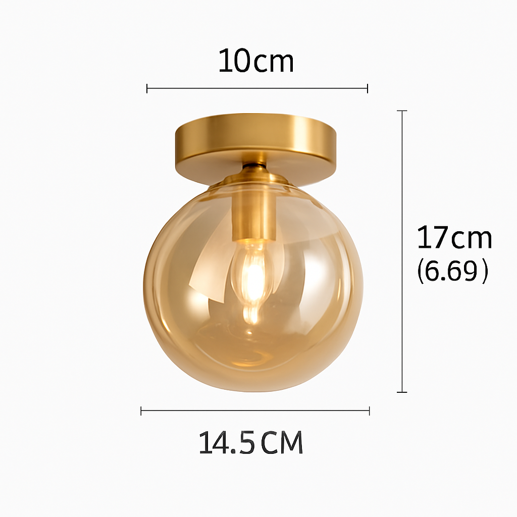 Plafoniera LED in vetro dal design moderno