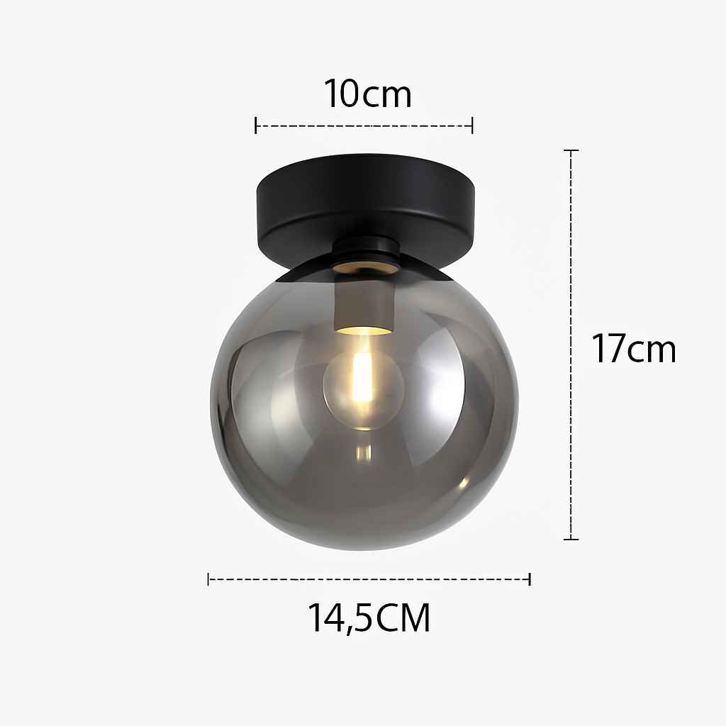 Plafoniera LED in vetro dal design moderno