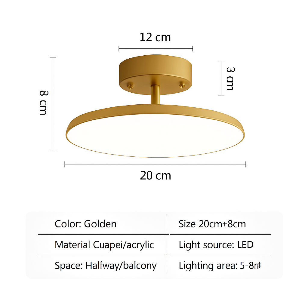 plafonnier led minimalista oro nero rame camera soggiorno ingresso corridoio