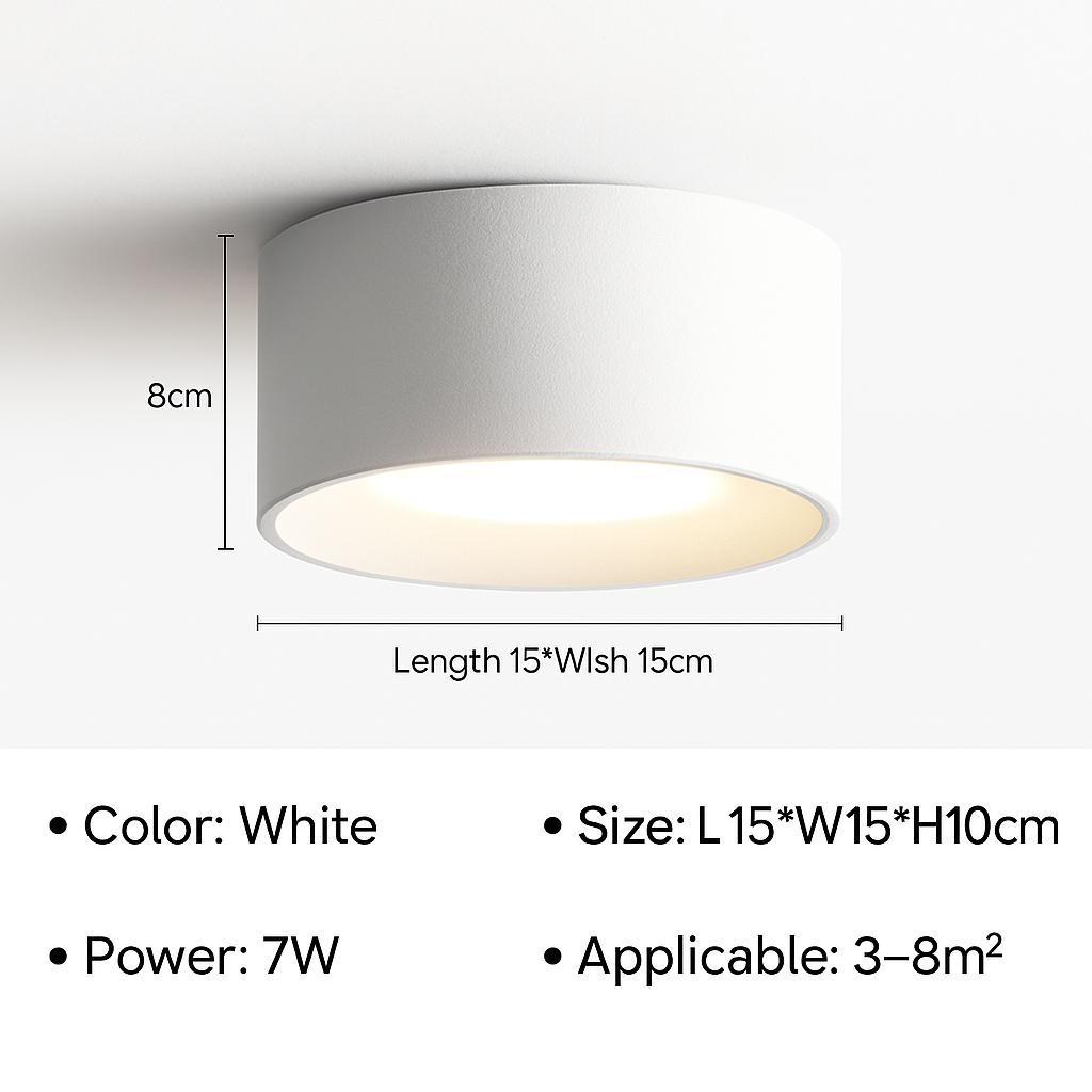 plafoniera moderna led cilindro spot minimalismo interno decorazione casa illuminazione