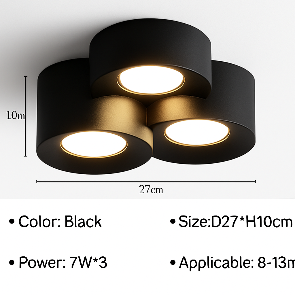 plafoniera moderna led cilindro spot minimalismo interno decorazione casa illuminazione