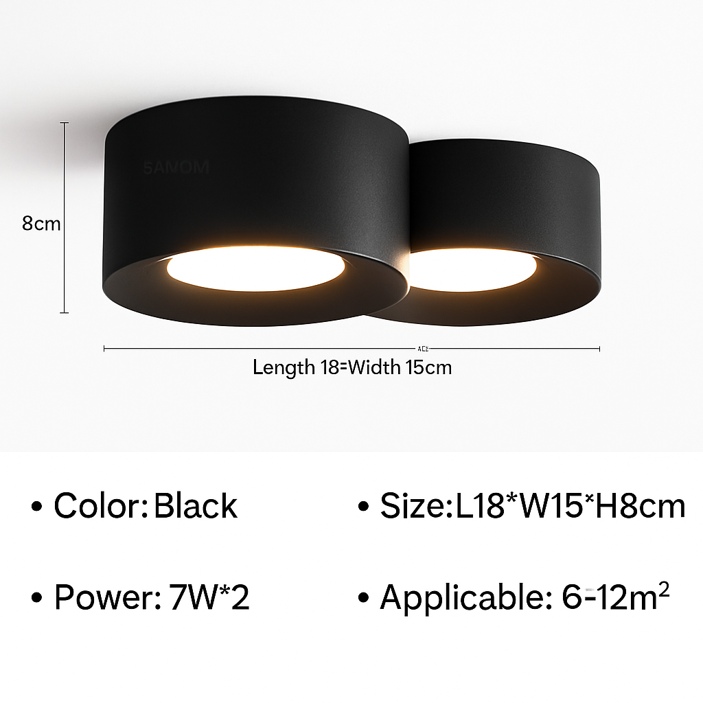 plafoniera moderna led cilindro spot minimalismo interno decorazione casa illuminazione