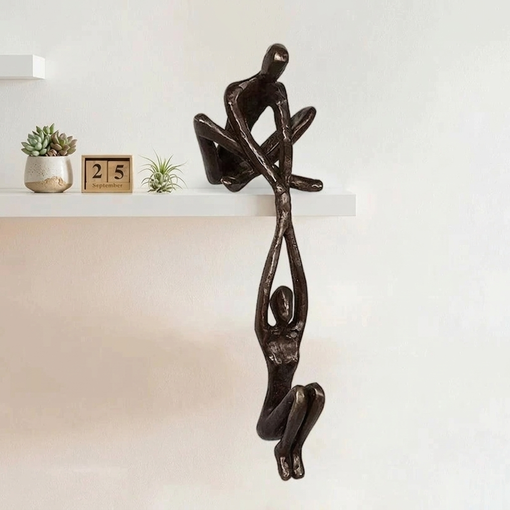 Statua Decorativa Coppia Astratta Amore e Forza Idea Regalo