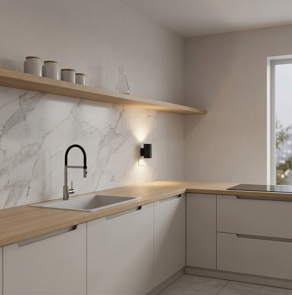 Lampada da Parete con Presa Sensore e Luminosità Regolabile Design Moderno