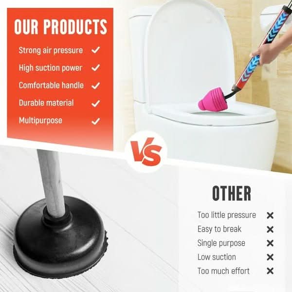 PLUNGAIR – Disostruente per Toilette ad Alta Pressione per una Rimozione Efficace dei Blocchi