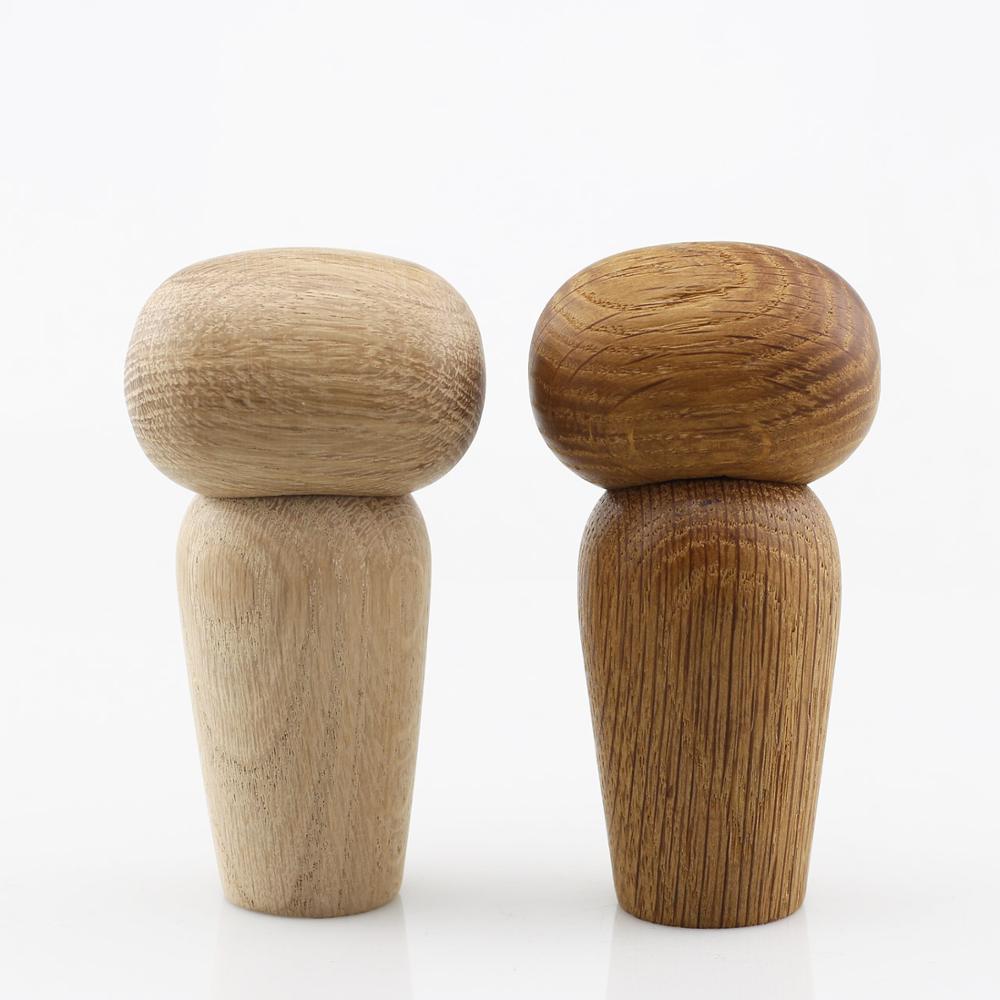 HootNest – Figura di gufo in legno con testa girevole in noce o rovere