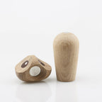 HootNest – Figura di gufo in legno con testa girevole in noce o rovere