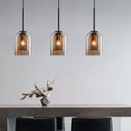 Lampade a Sospensione Mica Mid-Century con Vetro Doppio