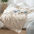 Coperta Morbida con Motivo Pied-de-Poule – Disponibile in Diverse Misure