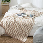 Coperta Morbida con Motivo Pied-de-Poule – Disponibile in Diverse Misure