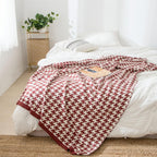 Coperta Morbida con Motivo Pied-de-Poule – Disponibile in Diverse Misure