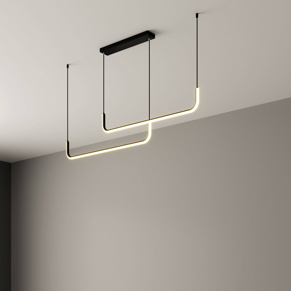 Design moderno sospensione LED in alluminio stile Hang