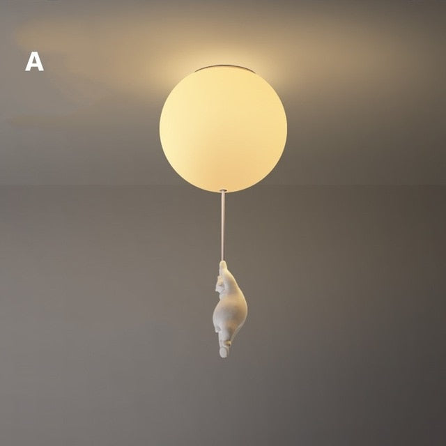 Lampada da soffitto Orso Palloncino | Design di orso giocoso