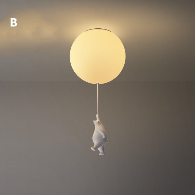 Lampada da soffitto Orso Palloncino | Design di orso giocoso