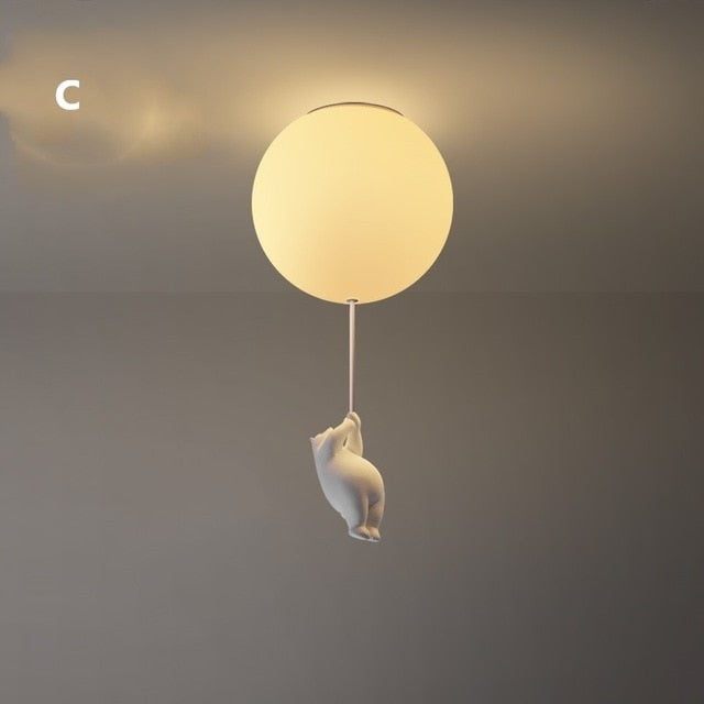 Lampada da soffitto Orso Palloncino | Design di orso giocoso