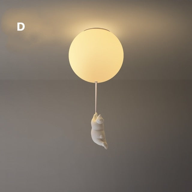 Lampada da soffitto Orso Palloncino | Design di orso giocoso