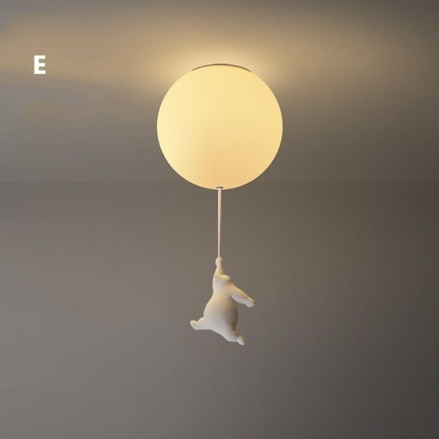 Lampada da soffitto Orso Palloncino | Design di orso giocoso