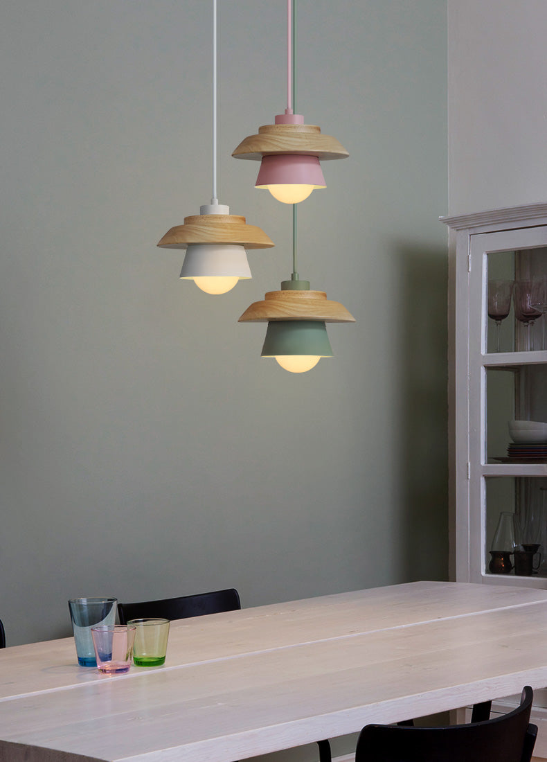 Lampada a sospensione in legno | Design nordico naturale
