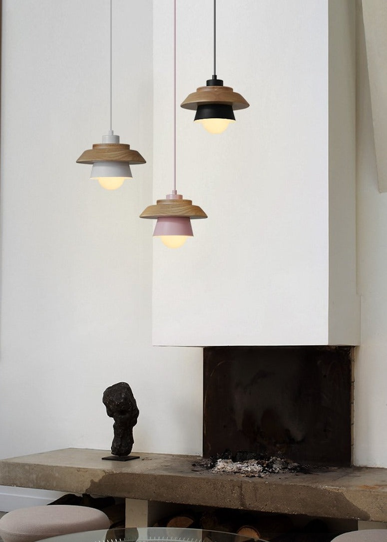 Lampada a sospensione in legno | Design nordico naturale