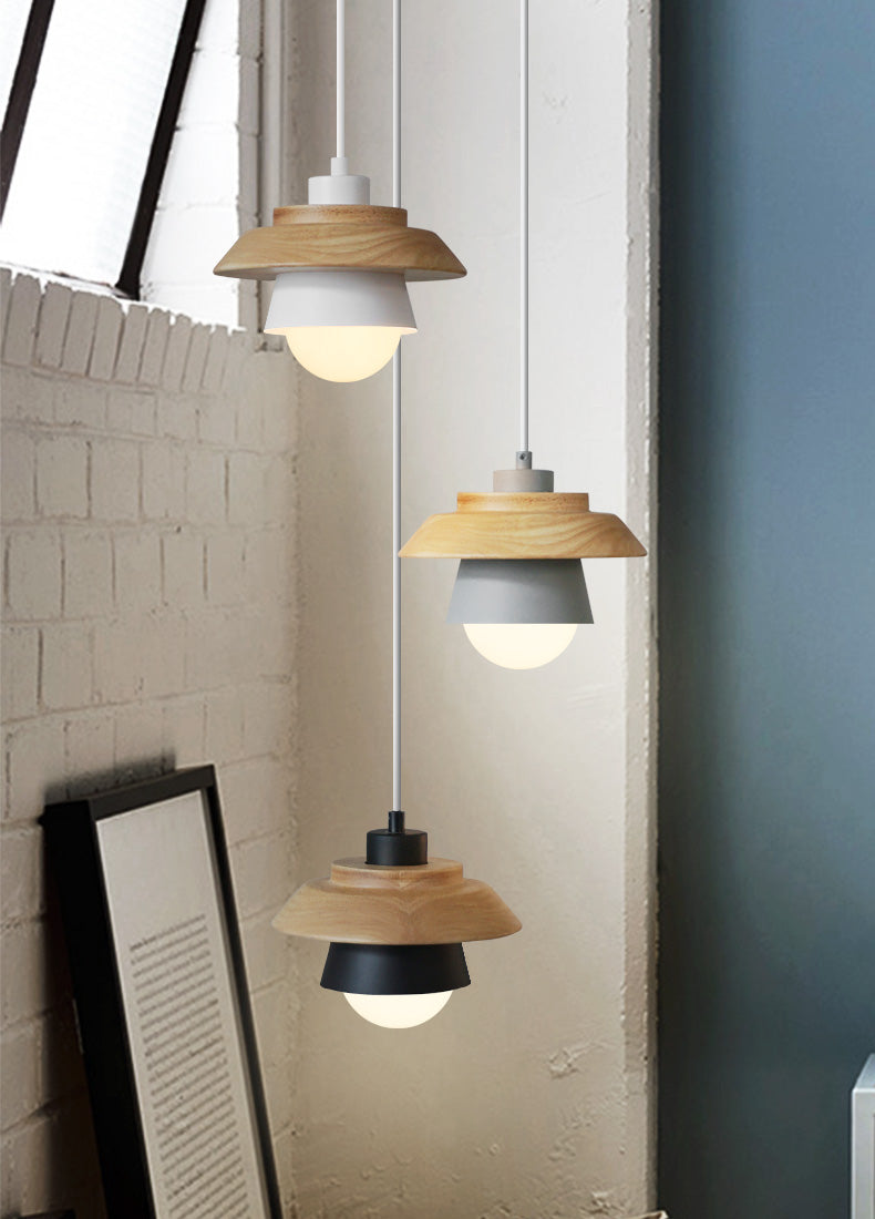 Lampada a sospensione in legno | Design nordico naturale