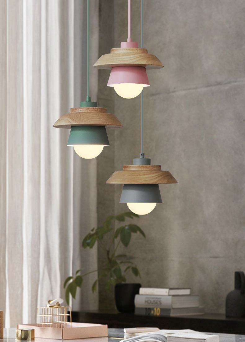 Lampada a sospensione in legno | Design nordico naturale