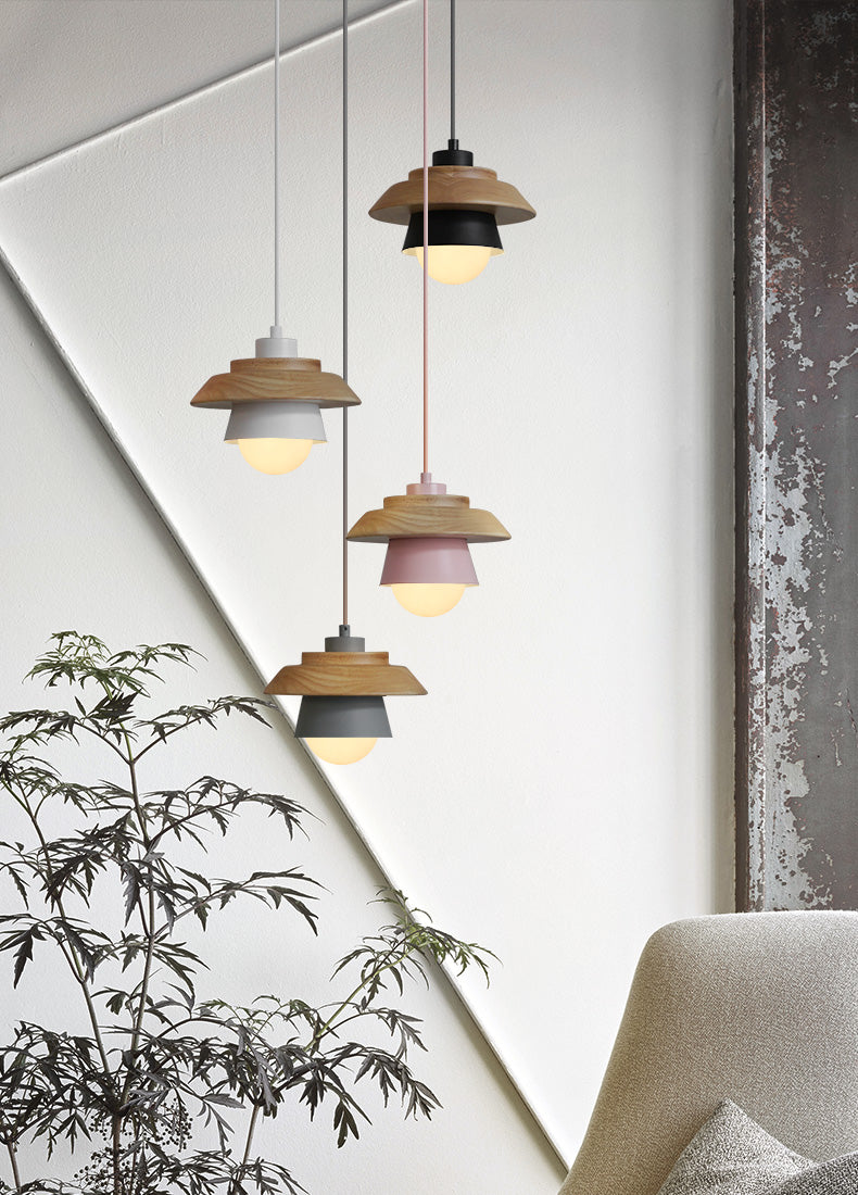 Lampada a sospensione in legno | Design nordico naturale