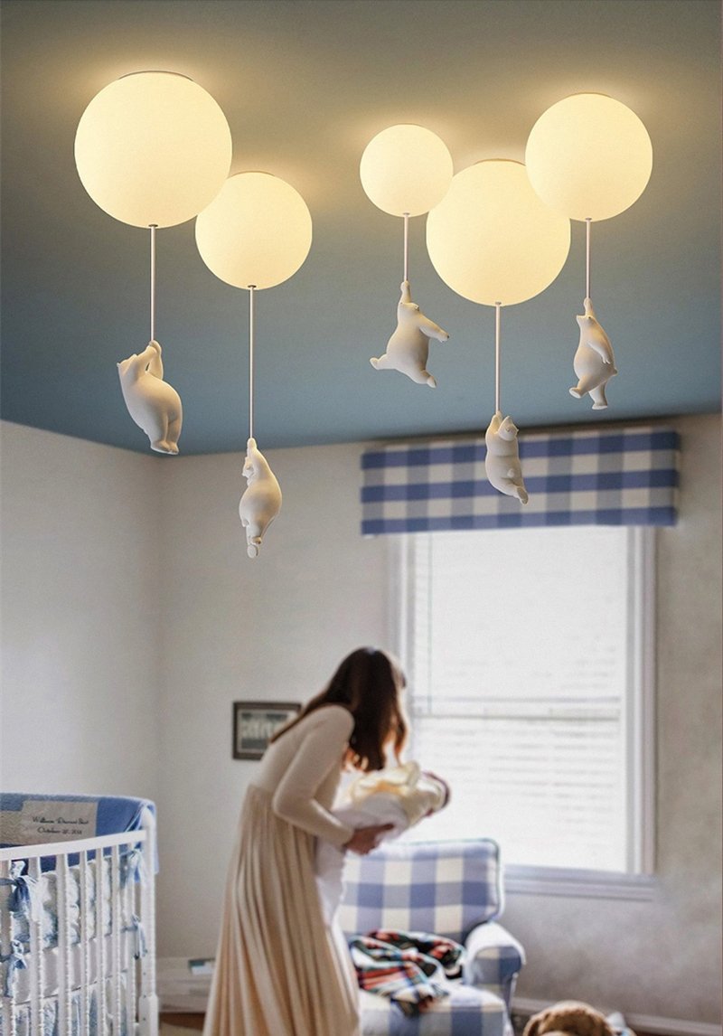 Lampada da soffitto Orso Palloncino | Design di orso giocoso