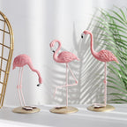TropiFlair – Elegante statua di fenicottero per decorazioni da giardino e interni tropicali