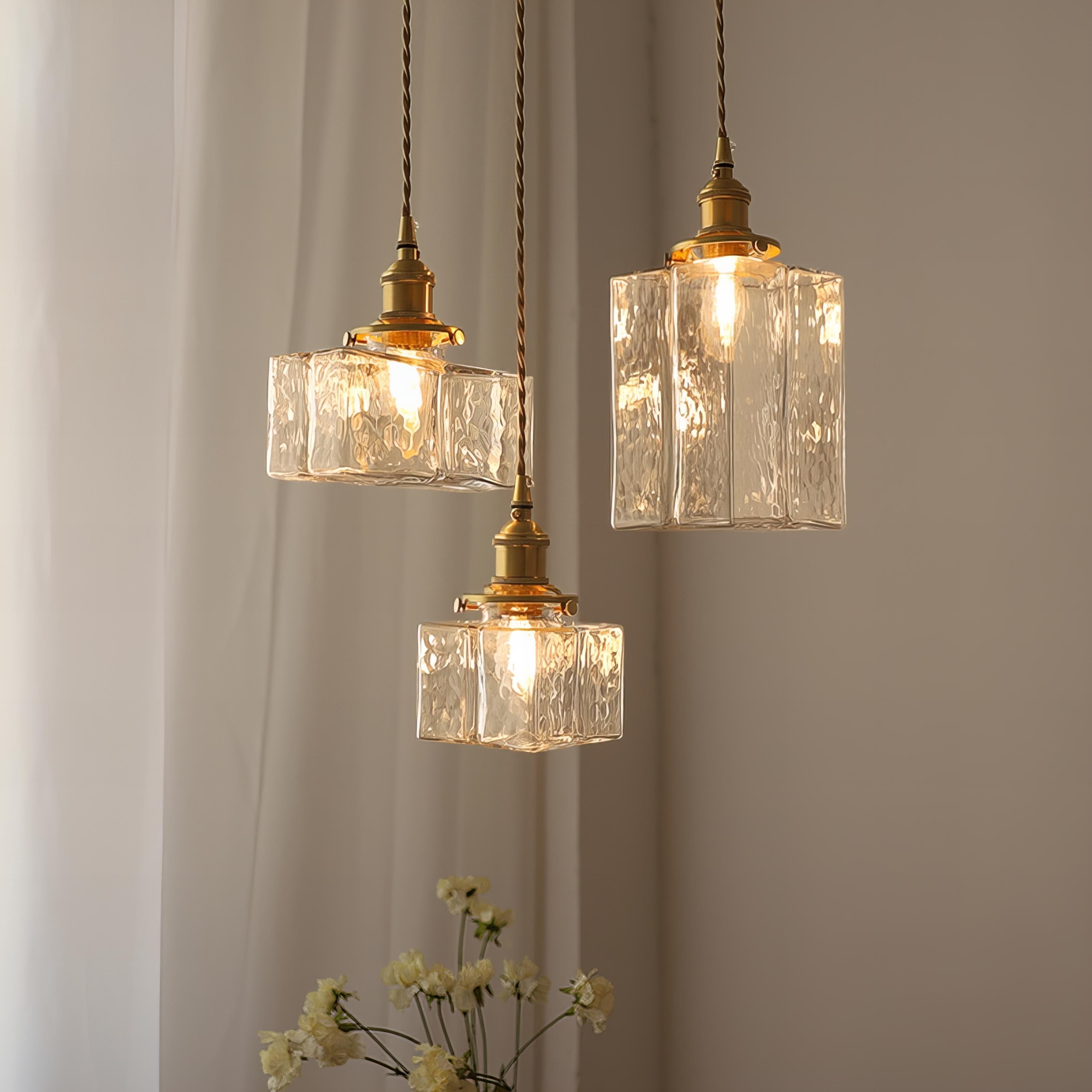 Fatima - Lampada a Sospensione Retro Moderna in Vetro