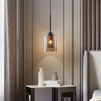 Lampade a Sospensione Mica Mid-Century con Vetro Doppio
