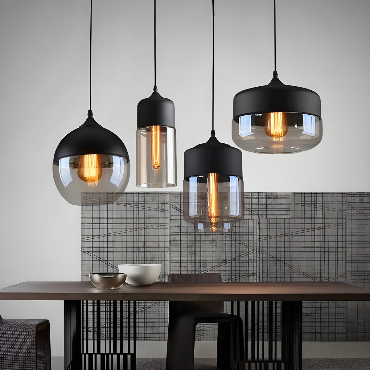 Lampada a sospensione in vetro – Design moderno e scandinavo per ambienti eleganti