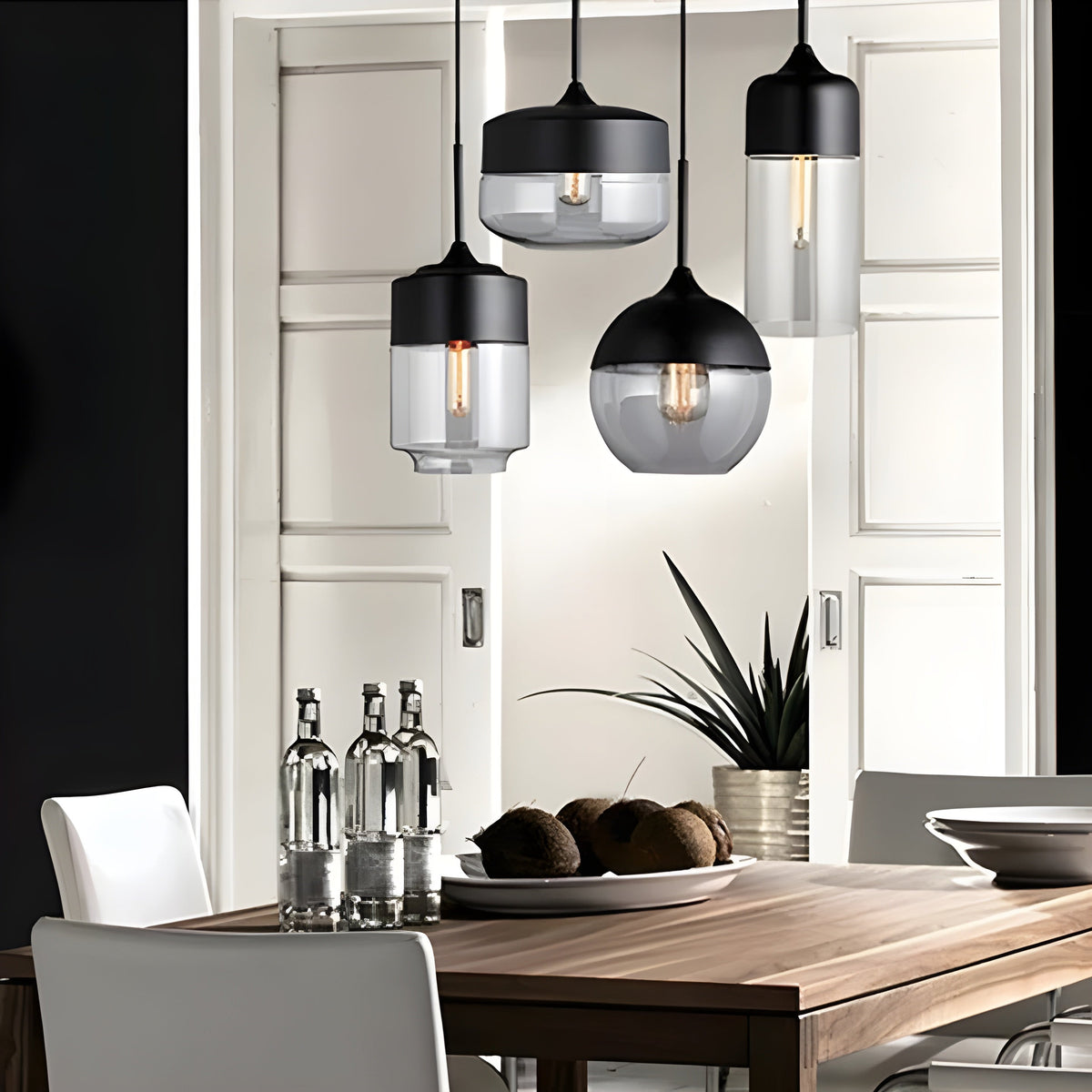 Lampada a sospensione in vetro – Design moderno e scandinavo per ambienti eleganti