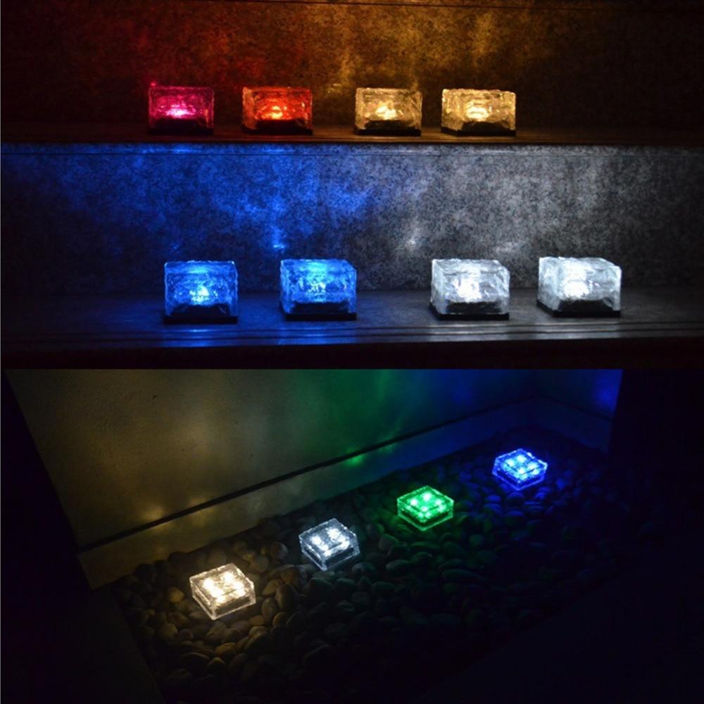 Luce Cubo da Giardino Solare con Effetto Onde d'Acqua a Cambio Colore