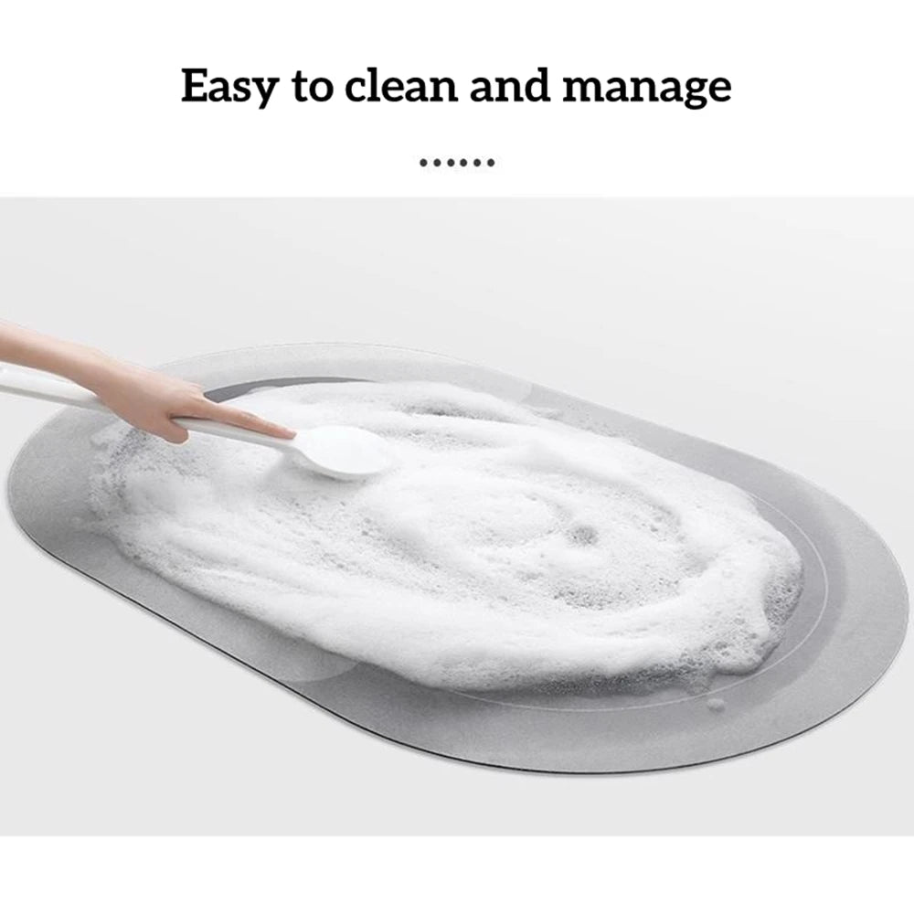 PURELY ZENMAT – Tappetino da bagno in fango di diatomea ad asciugatura rapida per la sicurezza antiscivolo del bagno