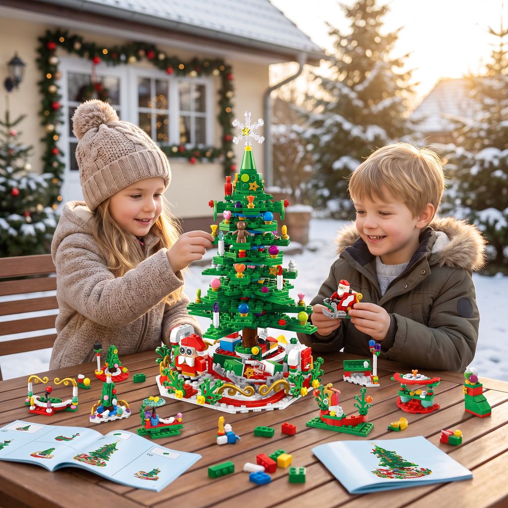 Calendario dell'Avvento con Mattoncini per Albero di Natale – 24 Giorni di Divertimento Costruttivo
