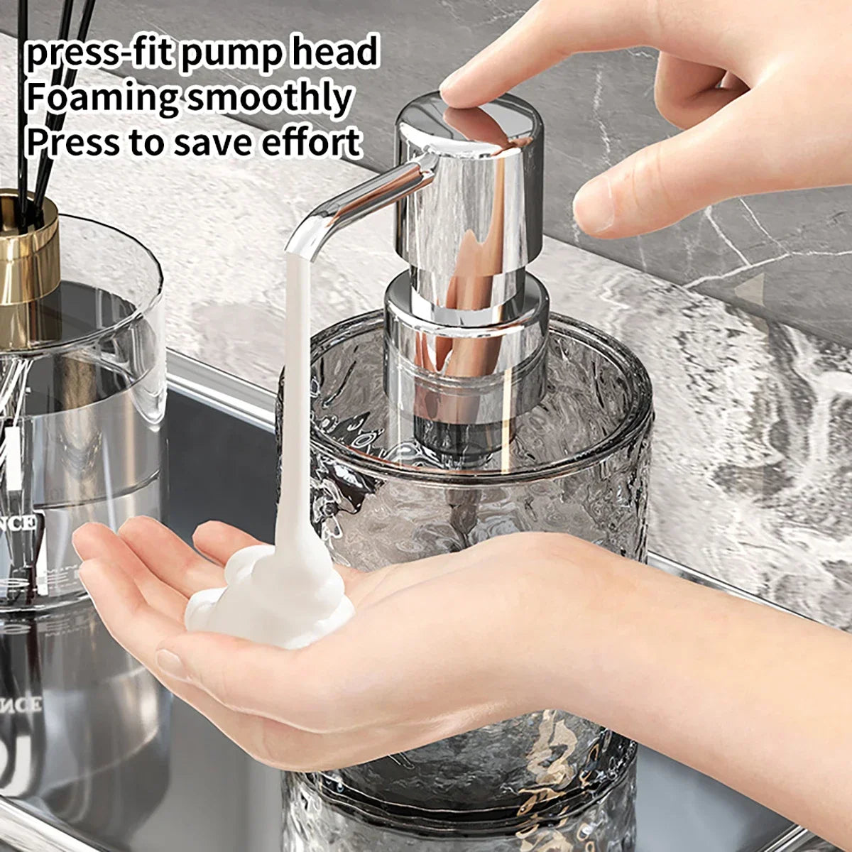 Dispenser di Sapone Liquido a Prova di Perdite Push Bottle Dispenser di Sapone Schiumoso
