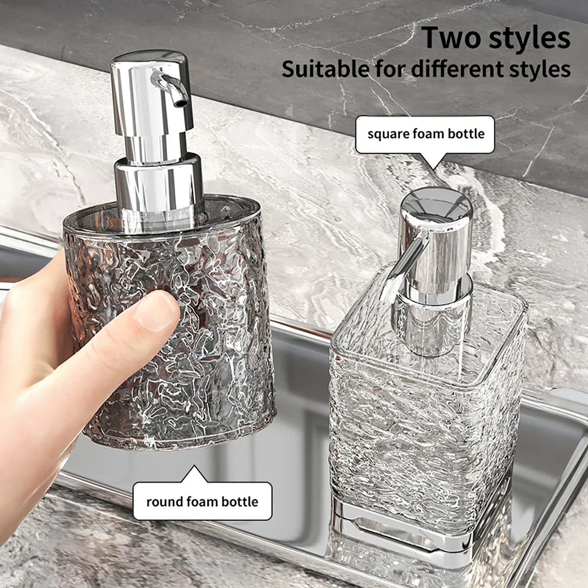 Dispenser di Sapone Liquido a Prova di Perdite Push Bottle Dispenser di Sapone Schiumoso