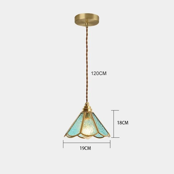 Lampada a Sospensione in Vetro Colorato Classica