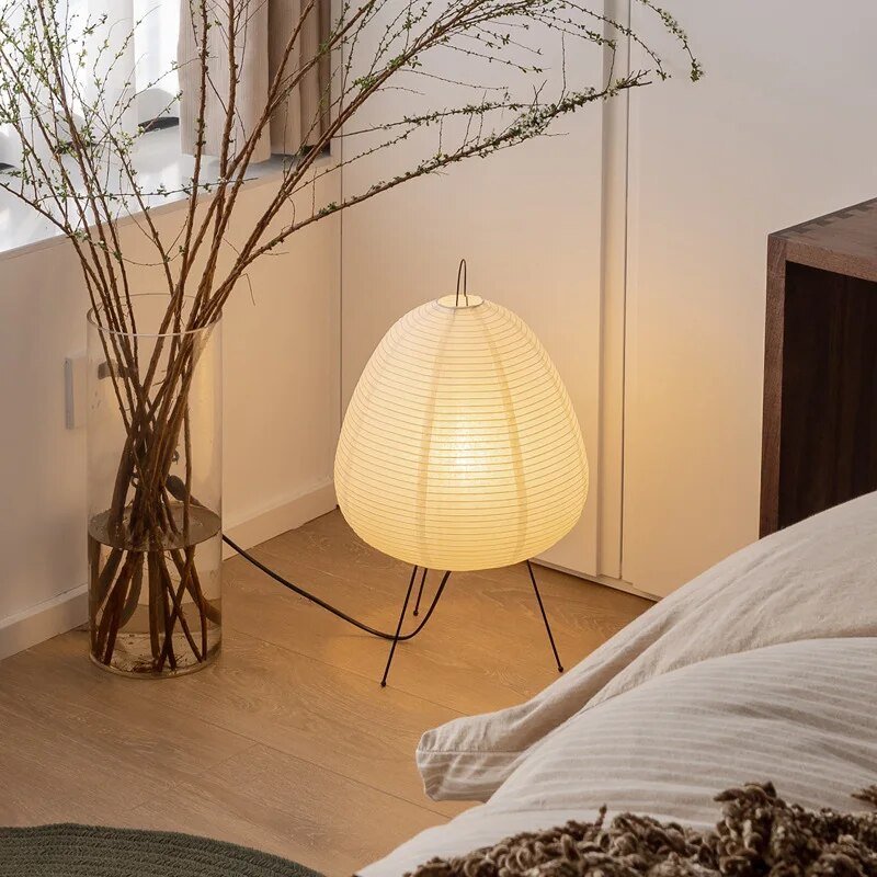 Lampada da tavolo in carta giapponese