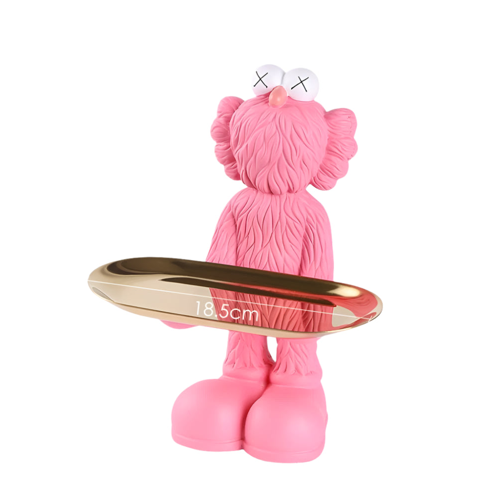 BearNest – Curiosa figura di orso in resina con vassoio per decorazione e stoccaggio