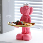 BearNest – Curiosa figura di orso in resina con vassoio per decorazione e stoccaggio