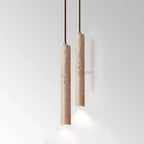 Radiance - Lampadario LED in stile Wabi-Sabi minimalista in travertino