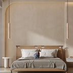 Radiance - Lampadario LED in stile Wabi-Sabi minimalista in travertino