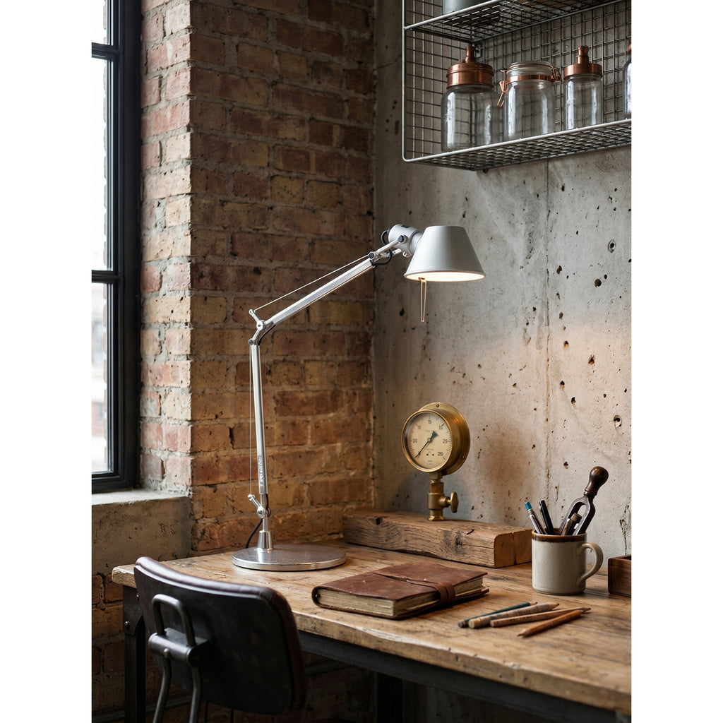 Lampada da Scrivania in Alluminio Articolato