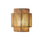 Lampada da Parete in Rattan e Bambù Intrecciata a Mano
