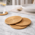 RATTANRA – Sottobicchieri in Rattan Isolanti per la Protezione del Tavolo
