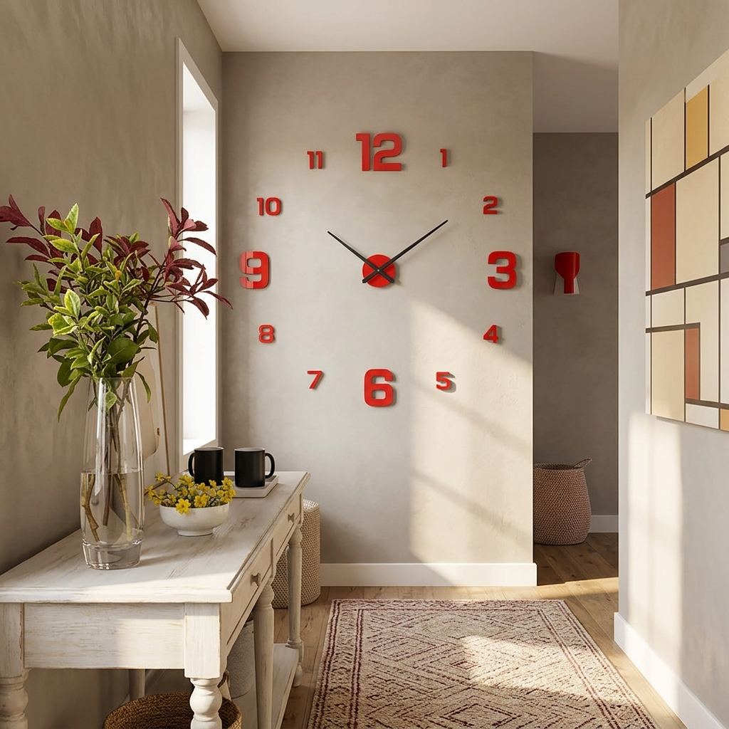 Orologio da Parete 3D Decorativo Design Moderno per Soggiorno