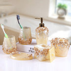 Set di Accessori per Bagno Europeo in Resina a Cinque Pezzi